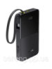 Повербанк Baseus Bipow 2 Pro, 10000 mAh, 22,5 W, цифровой дисплей, встроенный кабель USB-C, черный