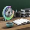 Вентилятор настольный бесшумный с подсветкой RGB Fan Colorful Desktop 19029 мятный