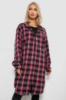 Кардиган женский в клетку, цвет бордовый, 257R233-5