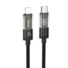 Кабель Hoco U116 с индикатором Type-C to Lightning PD 27W 1.2m black