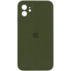 Чохол Silicone Case Square Full Camera Protective (AA) для Apple iPhone 11 (6.1«), Зелений / Dark Olive - купити в SmartEra.ua