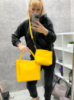 АКЦІЯ. Жовтий —  комплект сумка + клатч - фурн.золото — на блискавці, зі знімним ременем у комплекті (2010)