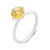 Серебряное кольцо CatalogSilver с цитрином nano 1.498ct, вес изделия 2,02 гр (2190158) 18.5 размер