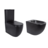 Акційний набір: Унітаз напольний Robin Ultra Quiet QT13226083AMB 660x360x855 Black + Біде напольне Robin QT13442141CMB 565x360x405 Black
