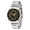 Чоловічий годинник Guardo 012782-7 Silver-Black — класичний сталевий браслет з функцією дати та дня тижня