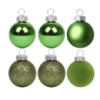 Набор игрушек на елку YES 975123 8 см 6 шт светло-зеленый