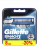 Лезвия для бритвы Gillette Mach 3 TURBO 8шт Лезвия кассеты картриджи Gillette Mach3 Turbo 8 шт  Жилет Мак3