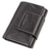 Суворе портмоне унісекс з гладкої шкіри 711152 Чорне