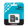 Карта памяти Kingston Canvas GO! Plus microSDHC Class 10 UHS-I U3(R200MB/s), 64GB