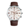 Чоловічий класичний годинник Skmei 9103WTBN White-Brown з хронографом та календарем