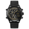 Чоловічий наручний годинник Awarder 017LBKBK Black Leather з чорним шкіряним ремінцем
