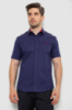 Сорочка чоловіча з принтом, колір синій, 214R7125