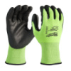 Рукавиці робочі сигнальні Hi-Vis MILWAUKEE, з опором порізам 3/C рівня, розмір 9/L, (144 пари)