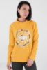Жіноче жовте худі з принтом