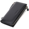 Практичний жіночий клатч з блоком для кредитних карток з натуральної шкіри 722033 Чорний