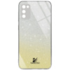 TPU + Glass чохол Swarovski Full Camera Для Samsung Galaxy A02s (Золотий) - купити в SmartEra.ua