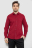 Сорочка чоловіча однотонна з принтом, колір бордовий, 186R6917-8