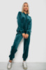 Спортивный костюм женский велюровый, цвет зеленый, 241R1530-5