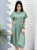 Жіноче плаття міді з короткими рукавами «Валенсія» оптом та по дропшипінгу | Норма | Розпродаж моделі 42, Оливковий
