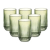Набор стаканов 6 штук 450 мл стеклянные зеленый HP4146