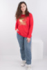 Жіноча червона кофта з декором