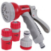 Пистолет-распылитель для полива, 8 функций + адаптер с резьбой 1/2«, 3/4» и 2 коннектора для шланга 1/2«