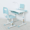 Парта дитяча зі стільчиком, лампою, підставкою для книг, M 4428-12, блакитна.
