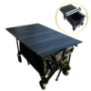 Столешница для кемпинговой тележки 78×45 см складная для отдыха на природе пикника рыбалки железная под обеденную зону, черный