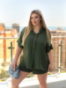 Костюм жіночий шорти і сорочка «Costa» | Норма і батал Хакі, 46-48