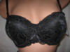Бюстгальтер анжеліка чорний мереживний 90С з коректором