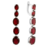 Серебряные серьги CatalogSilver с натуральным гранатом 12.975ct (2181460)