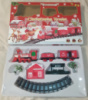 Залізниця Різдвяний Новорічний експрес Дитяча локомотив19см, вагон2шт, домик11см, станція, звук, світло