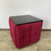 Пуф-трансформер 5в1 Остин-4 со столиком велюр красный/черный 4-5-9005