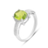 Серебряное кольцо CatalogSilver с хризолітом 3.36ct, вес изделия 3,42 гр (2157335) 17 размер