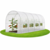 Садовая теплица 10 м² (4 х 2,5 х 2 м) с армированной пленкой UV-4, с окнами, Белая (Польша)