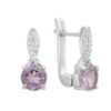 Серебряные серьги CatalogSilver с натуральным аметистом 1.634ct (2179290)
