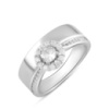 Серебряное кольцо CatalogSilver с фианитами, вес изделия 4,16 гр (2094685) 17.5 размер