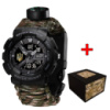 Тактичний годинник Awarder 005P Тризуб з паракордовим ремінцем Camo Green та компасом
