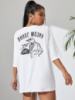 Жіноча футболка біла з мерчем | 61-001