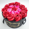 Подарочный набор мыльных роз Forever I love you Подарочный набор букет из мыла в шляпной коробке Красный