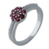 Серебряное кольцо CatalogSilver с натуральным рубином 0.714ct, вес изделия 2,47 гр (2027768) 17.5 размер