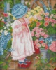Схема для вышивки Девочка в саду
