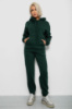 Спортивний костюм жіночий на флісі, колір темно-зелений, 247R2039