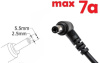 Dc кабель для блока питания 5.5x2.5mm (7a) (1.5m) (A class) 1 день гар.