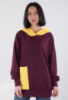 Жіноче жовто-бордове худі