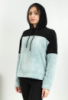 Жіноче чорно-блакитне худи