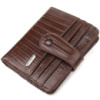 Фактурний гаманець для чоловіків з натуральної шкіри 721691 Коричневий