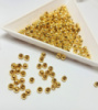 Металлические бусины 3 мм/лимонное золото/ 50 шт.
