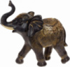 Декоративная статуэтка «Слон» 26х11х25см, полистоун, чёрный с золотом