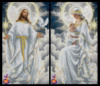 Серия из 2х парных икон «Иисус в белом» и «Белая мадонна» от ТМ Фокси.